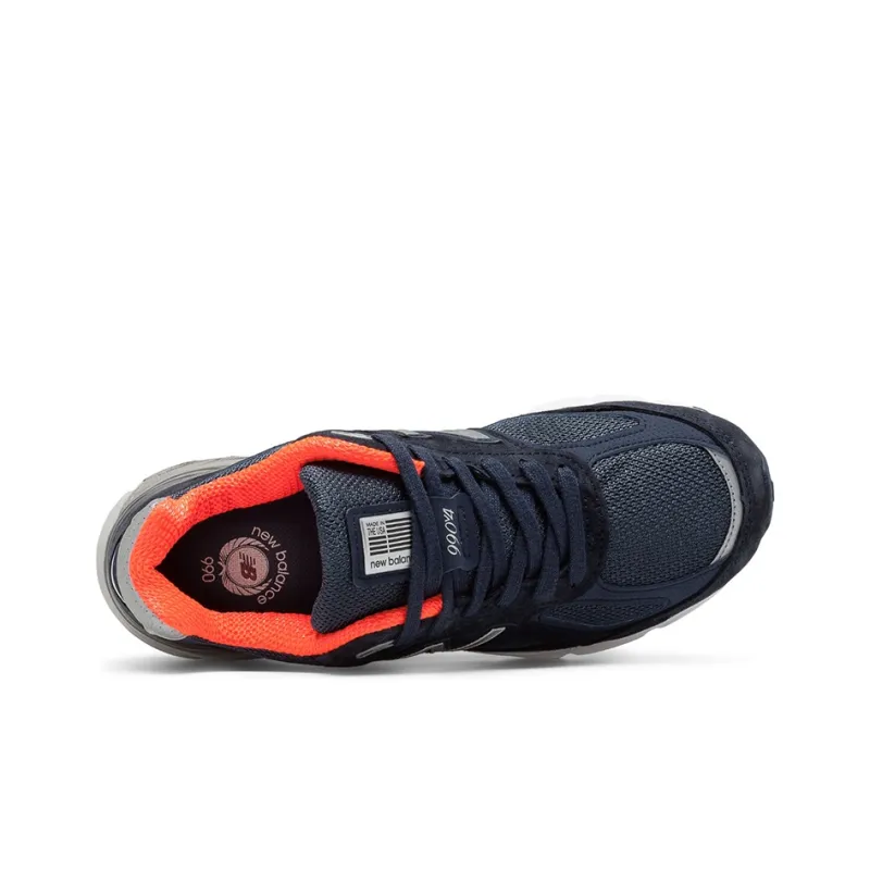 New Balance 990v4 Made In Usa 'Navy Orange' Women's-2