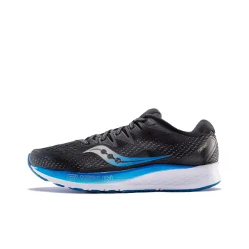 Saucony Ride ISO2 Non-slip Lightweight Low-Top Running Shoes Men's Black Blue
