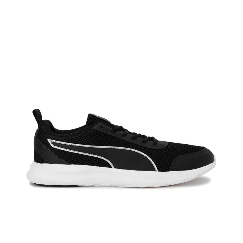 PUMA Sear Idp Cushioned Wear-Resistant Breathable Low-Top Running Shoes Men's Black White-1