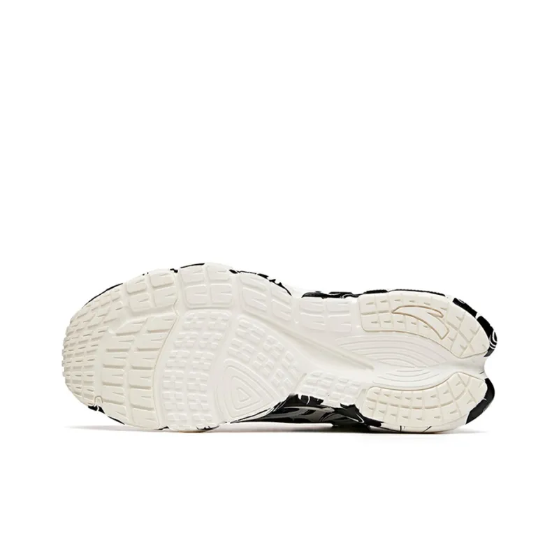Anta Cushioned Anti Slip And Wear Resistant Lightweight Low Top Running Shoes Men's Black White-4