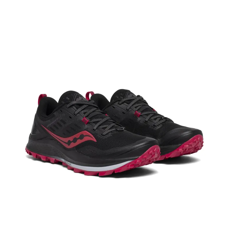 Saucony PEREGRINE 10 Running Shoes Women's Low-Top Black Red-2