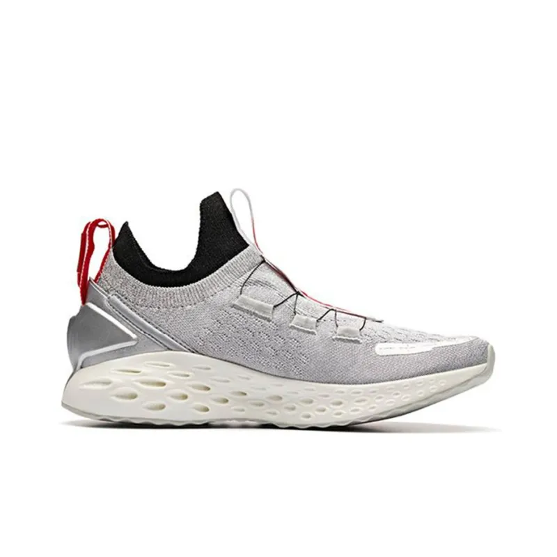 Nasa x Anta Cushioning Anti Slip And Wear Resistant Mid Top Running Shoes Women's Gray Silver-1