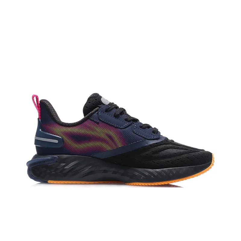 LiNing Cloud 5 V Shield Shock Absorbers Low Top Running Shoes Women's Black Orange-1