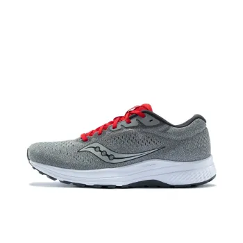Saucony Clarion 2 Cushioned Slip-Resistant Lightweight Low-Top Running Shoes Men's Gray Red