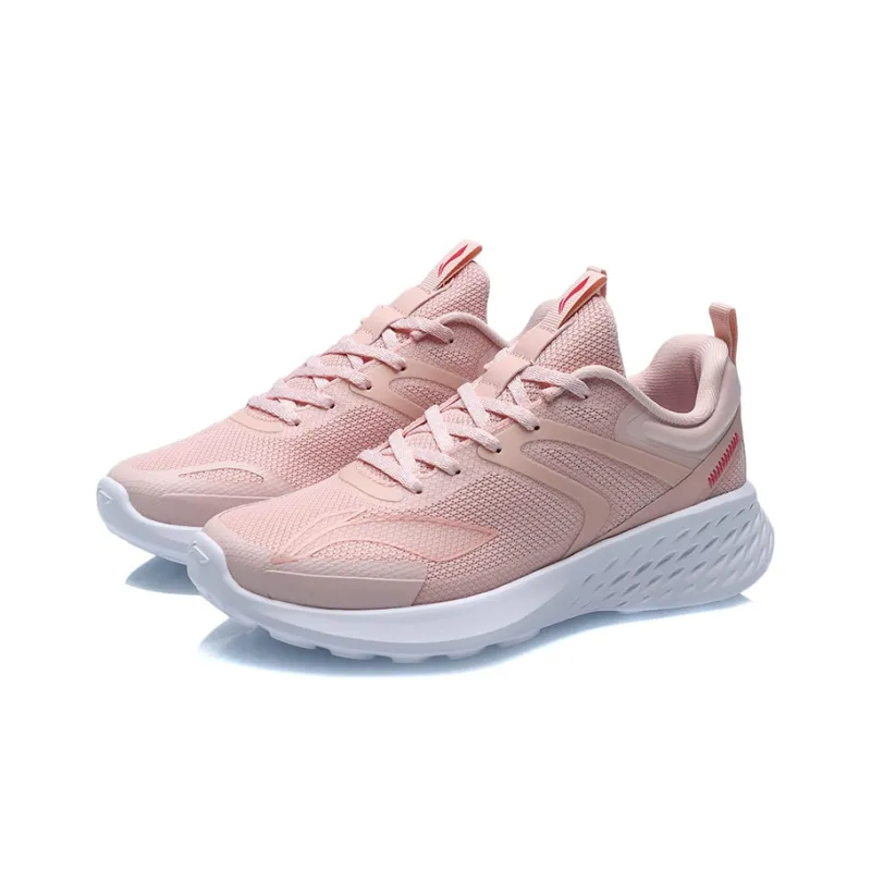 LiNing Lightweight Cushioning Low Top Running Shoes Women's Peach Orange Pink-2