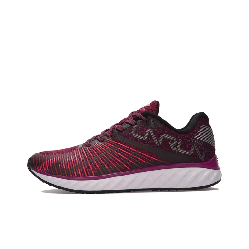 LiNing Cloud 4 Flame Reflective Low Top Running Shoes Women's Red Black-0