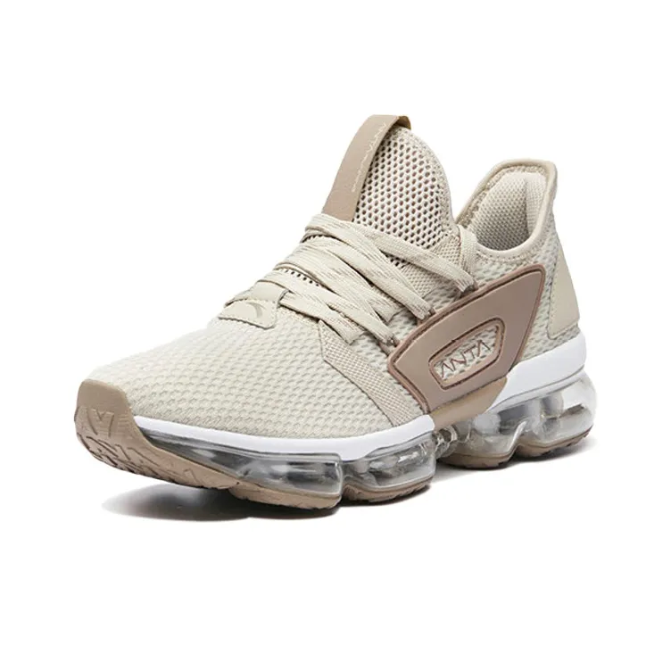 Anta SEEED Cushioned Slip-Resistant Low-Top Running Shoes Men's Light Brown-2