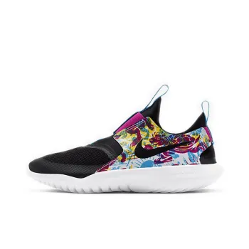 Nike Flex Runner Cushioned Slip-Resistant Low-Top Running Shoes GS Black