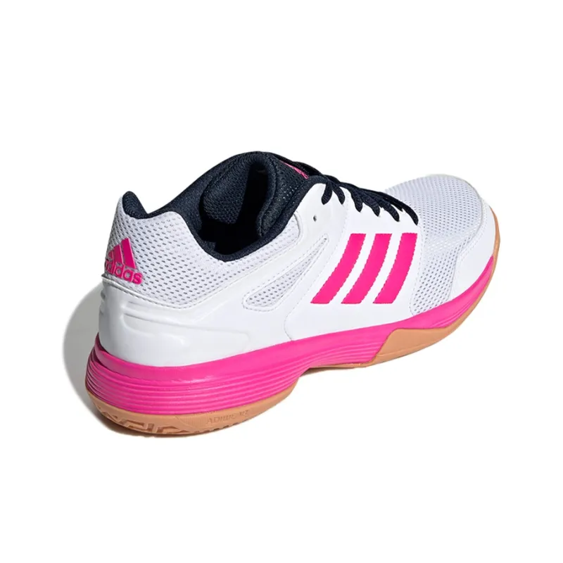 Adidas Speedcourt Breathable Low-Top Running Shoes Women's White Pink Black-3