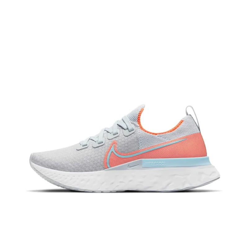 Nike React Infinity Run Flyknit 1 Cushioned Slip-Resistant Low-Top Running Shoes Women's Pink Light Gray-0