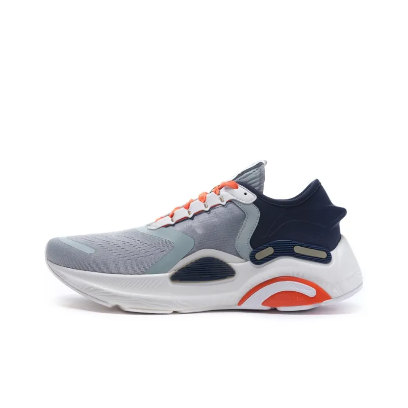 LiNing Arashi Plus Lightweight Low Top Running Shoes Men's Gray Green-0