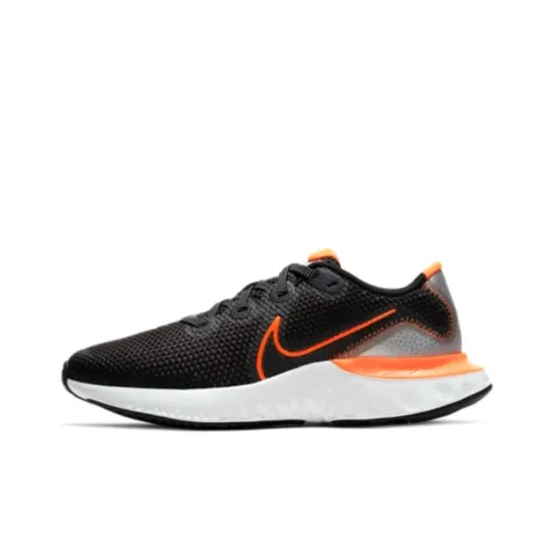 Nike Renew Run Black Total Orange GS