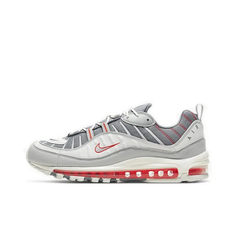 Nike Air Max 98 Grey Sail Habanero Red-0