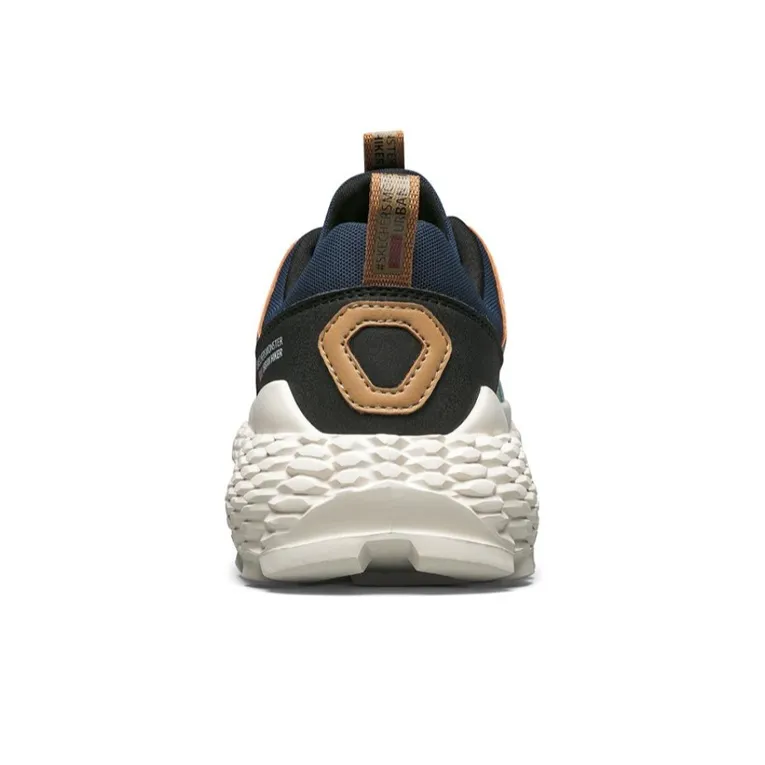 Skechers Monster Cushioning, Slip Resistant, Abrasion Resistant, Breathable Low Top Running Shoes Men's Marine Blue-3