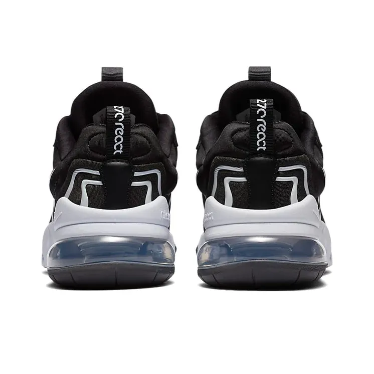 Nike Air Max 270 Cushioning Anti-Slip And Wear-Resistant Low-Top Running Shoes GS Black White-3