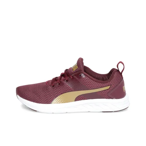 PUMA Running Shoes Women's Low-Top Burgundy/Brown/White