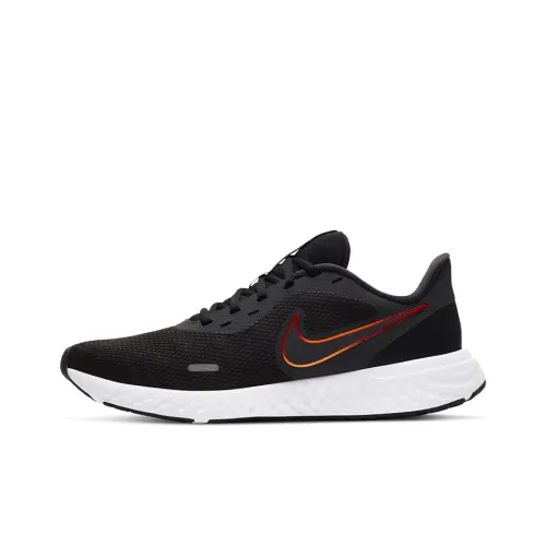 Nike REVOLUTION 5 Running Shoes Men Low-Top Black/Orange