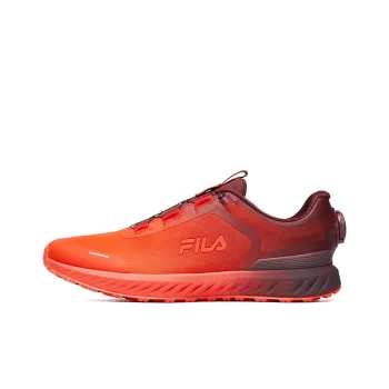 FILA Fence Cushioning Anti-Slip Wear-Resistant Breathability Low-Top Running Shoes Men's Red