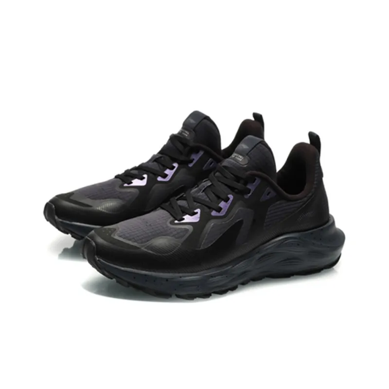 LiNing Cloud Shield Cushioning Anti Slip And Wear Resistant Low Top Running Shoes Men's Black-2