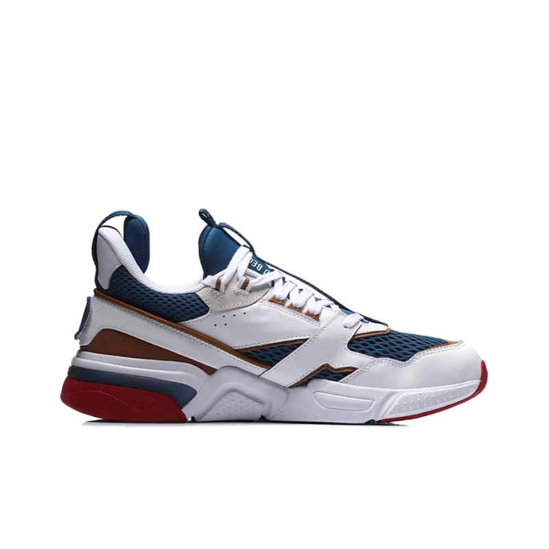 LiNing 001 Running Shoes Men Low Top White/Blue/Red-1