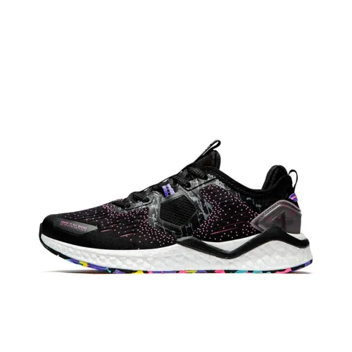 XTEP Dynamic Foam X2 Cushioned Wear Resistant Breathable Low Top Running Shoes Women's Black Red