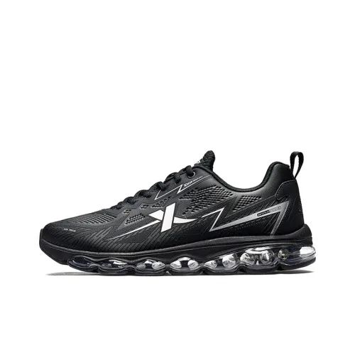 XTEP Generation 1 Air Cushion Running Shoes Men Low-Top Black/Silver