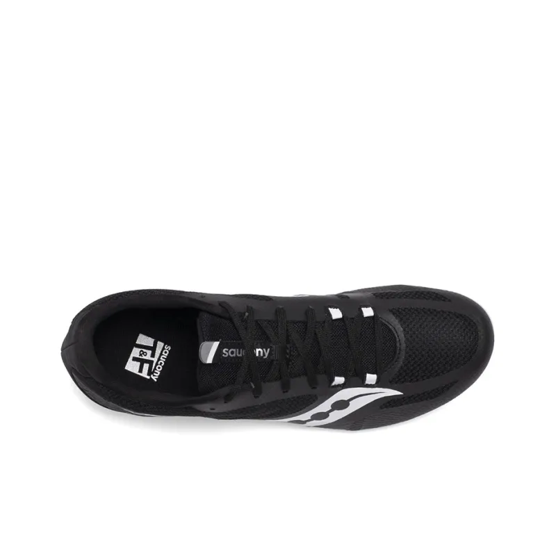 Saucony Cushioning Lightweight Wear Resistant Slip Resistant Low Top Running Shoes Men's Black White-3