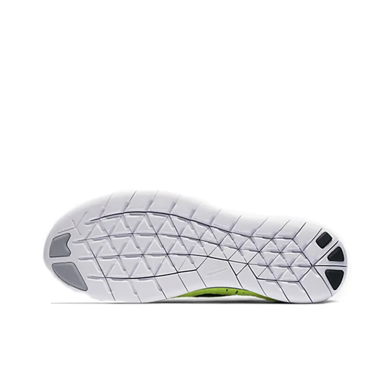 Nike Free RN Flyknit Cushioned Slip-Resistant Breathable Lightweight Low-Top Running Shoes Men's Gray Green-4