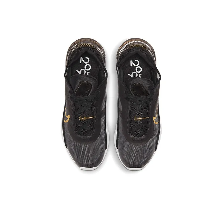 Nike Air Max 2090 Black Metallic Gold White Women's-3