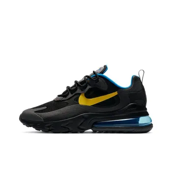 Nike Air Max 270 Cushioning Anti-Slip And Wear-Resistant Low-Top Running Shoes Men's Black Yellow Blue