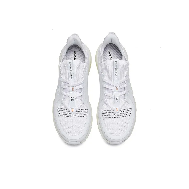 361° Cushioning Low Top Running Shoes Men's White Black-1