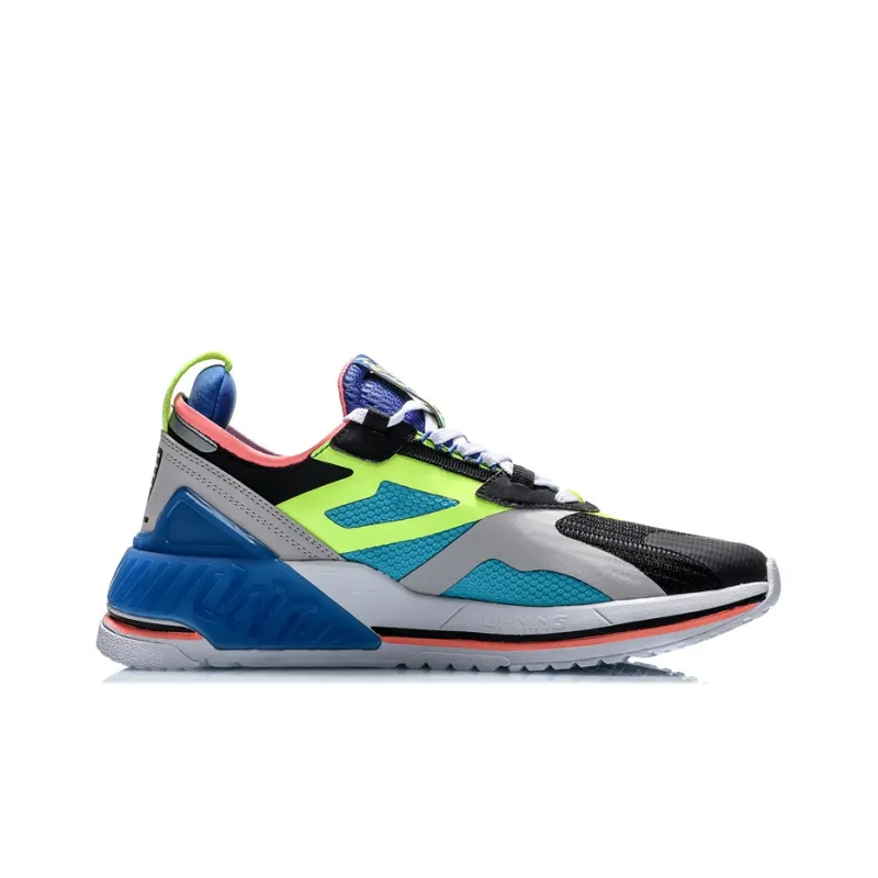 LiNing 001 T2000 Anti-Slip And Wear-Resistant Breathable Low-Top Running Shoes Men's Blue Green Gray-1