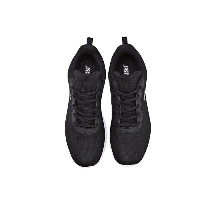361° Lightweight Low Top Running Shoes Men's Black White-1