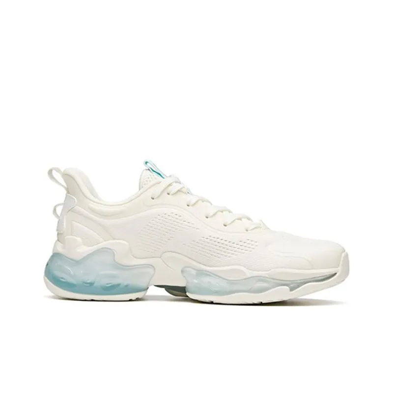 Anta A Jelly A jelly Anti Slip Wear Resistant Low Top Running Shoes Women's Blue White-1