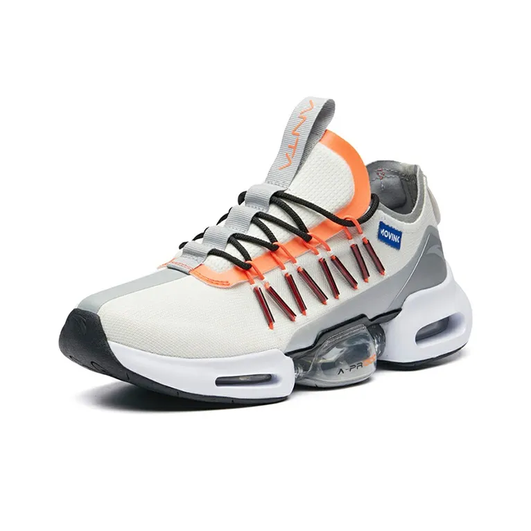 SNOOPY x Anta Cushioning, Slip Resistant, And Abrasion Resistant Low Top Running Shoes Men's White Orange-1