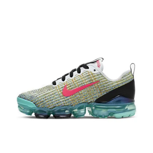 Nike Air VaporMax Flyknit 3 White Hyper Turquoise GS