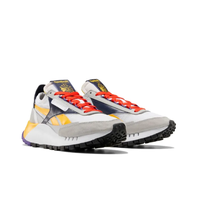 Reebok Classic Leather Legacy Snowy Grey Solar Gold Women's-2