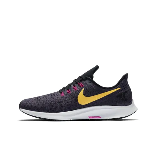 Nike Pegasus 35 Running Shoes Men Low-Top Purple/Yellow