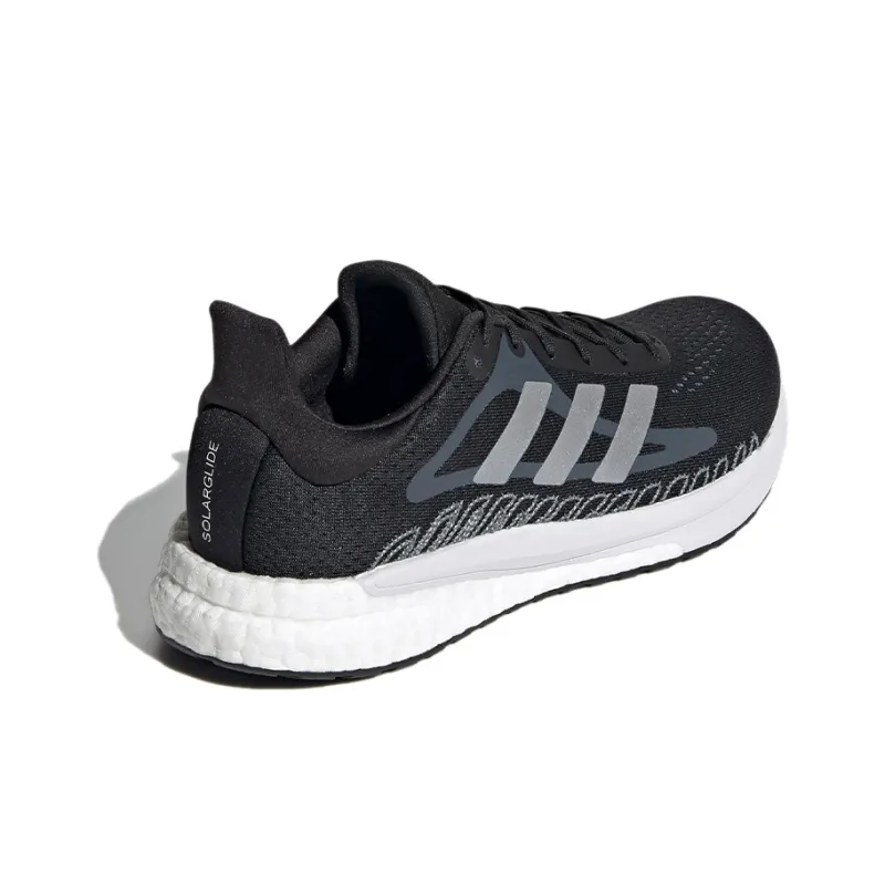 Adidas Solar Glide 3 Breathable Low-Top Running Shoes Women's Black Silver-3