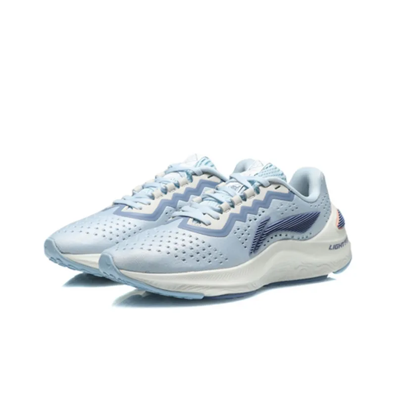 LiNing Arashi One piece Weaving Anti Slip Wear Resistant Low Top Running Shoes Women's Sky Blue-2