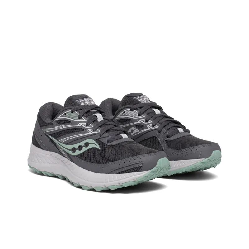 Saucony Cohesion 13 Running Shoes Women's Low-Top Dark Gray Mint Green-2