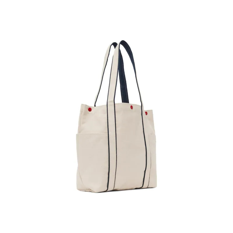NOAH Canvas Canvas Bag Tote Bag Shopping Bag Handbag Unisex White-2