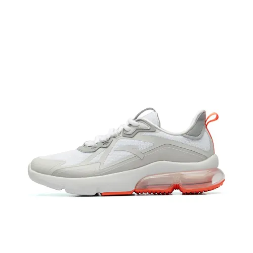 ANTA Running Shoes Men Low-Top ANTA White/One Gray/Fluorescent Hot Orange