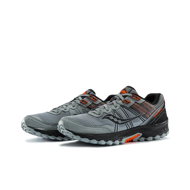 Saucony Excursion 14 TR Hiking Durable Lightweight Support Low Top Running Shoes Men's Gray Black-2