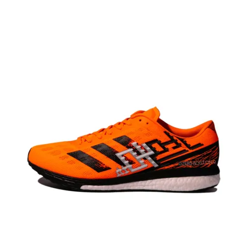 Adidas Adizero Boston 9 Running Shoes Men Low-Top Orange/Black