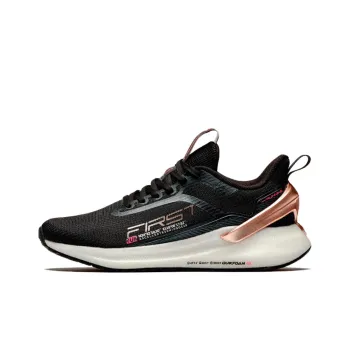 361° Breathable Low Top Running Shoes Women's Black Gold