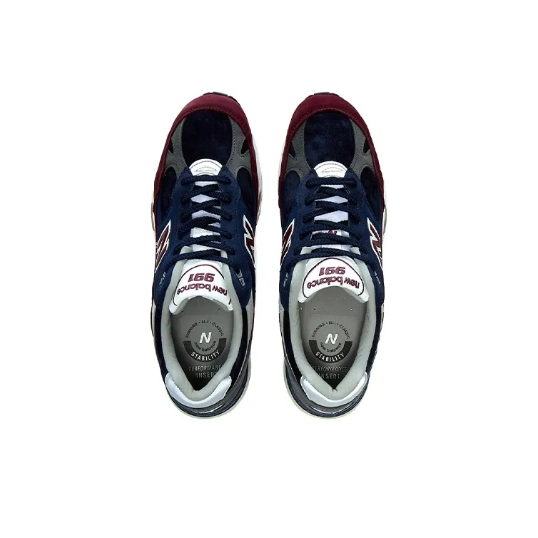 New Balance 991 Navy Burgundy-2