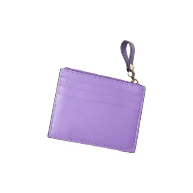 Valentino Smooth Calf Leather Coin Purses Card Holders Regular Women's Purple-2