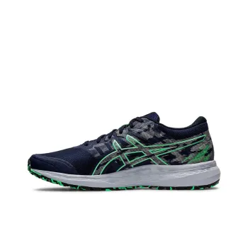 Asics Gel-Scram 5 Anti-Slip And Wear-Resistant Breathable Low-Top Running Shoes Men's Dark Blue Green
