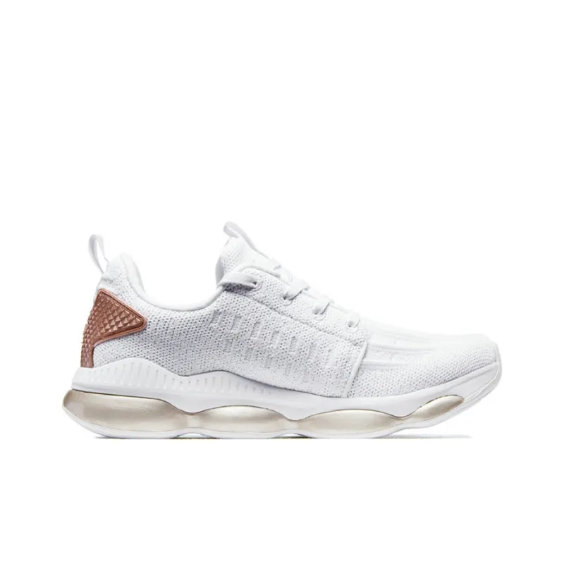 XTEP Cushioning, Wear Resistant Low Top Running Shoes Women's White Gold-1